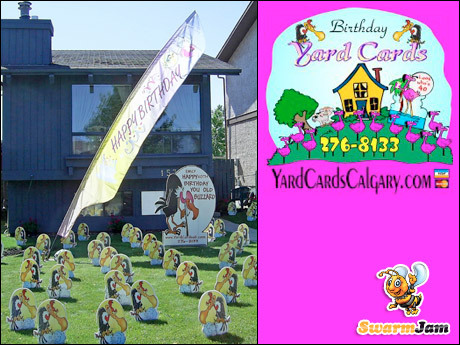 Calgary's Deal - $44.00 for a Life-Sized Birthday Yard Card and 40 Critters from Yard Cards ...